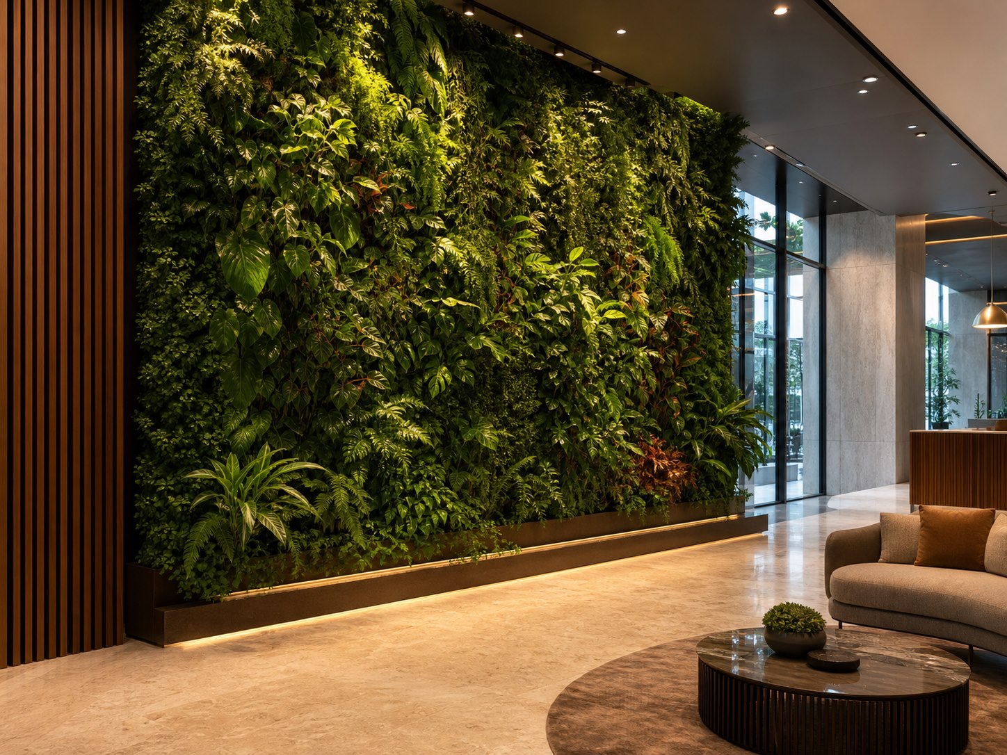 Modern vertical garden green wall